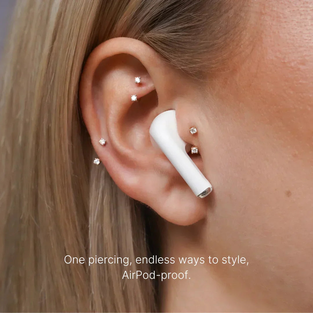 Diamond Raya Piercing: AirPod-proof jewelry you'll never want to take off
