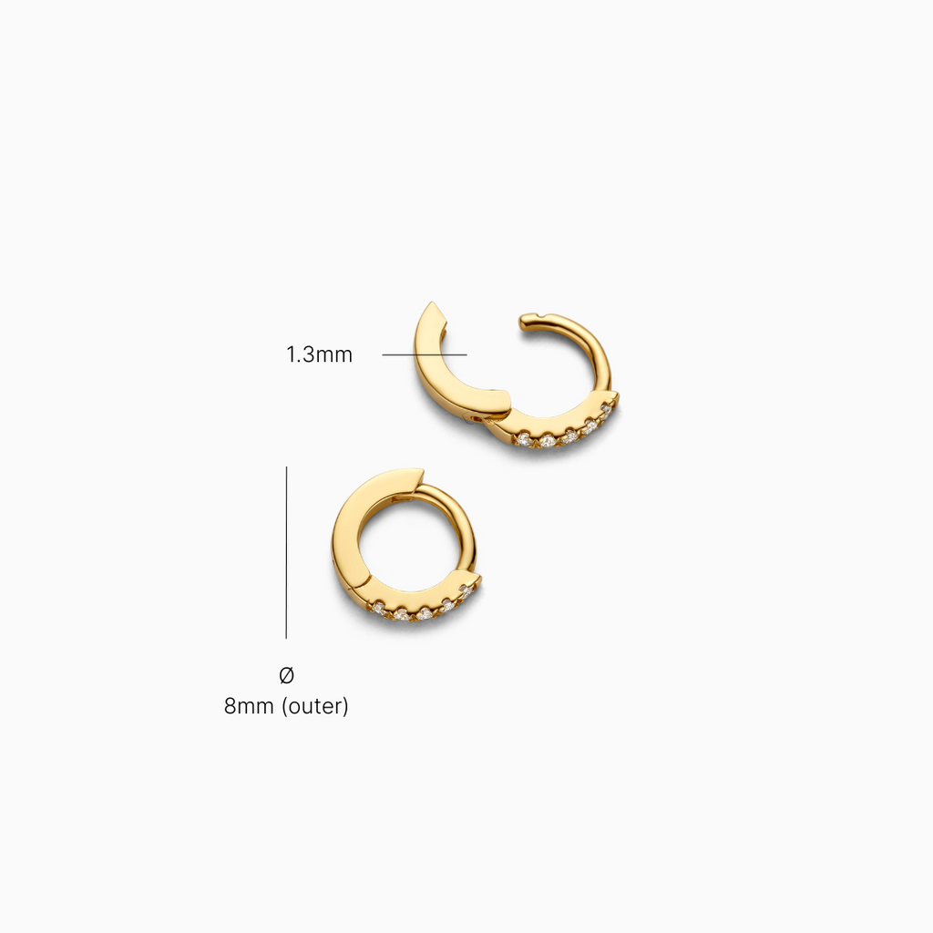 Diamond Huggies (8mm)