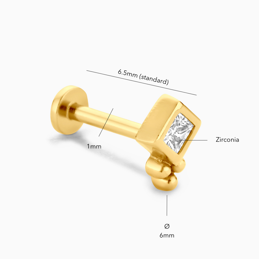 Joy Flatback Stud Earring