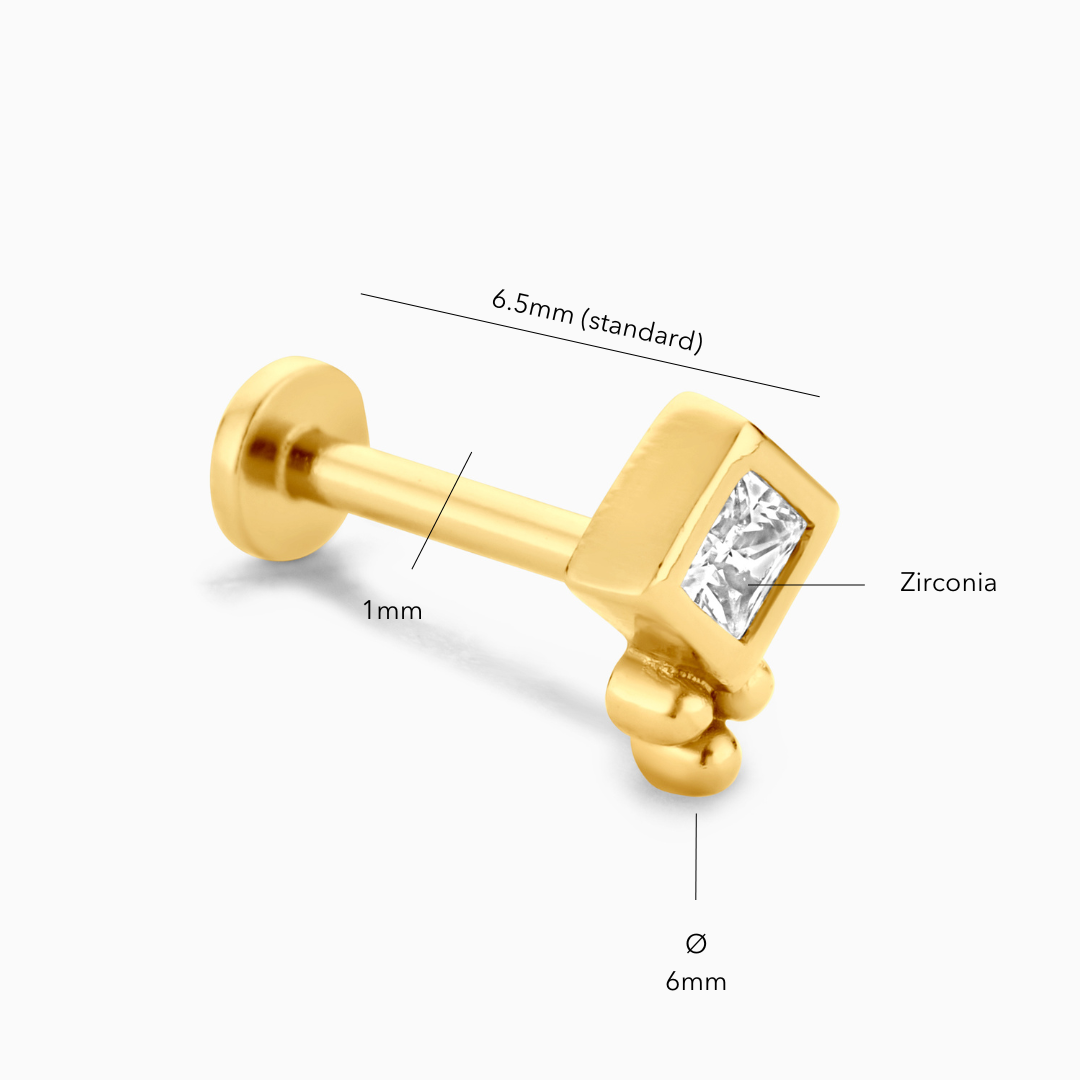 Joy Flatback Stud Earring