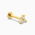 Lotus Flatback Stud Earring