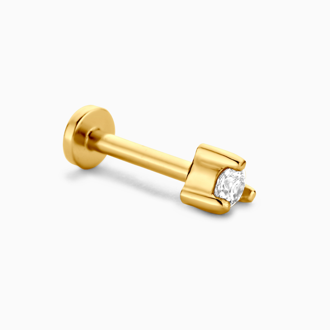 Small Classic Flatback Stud Earring