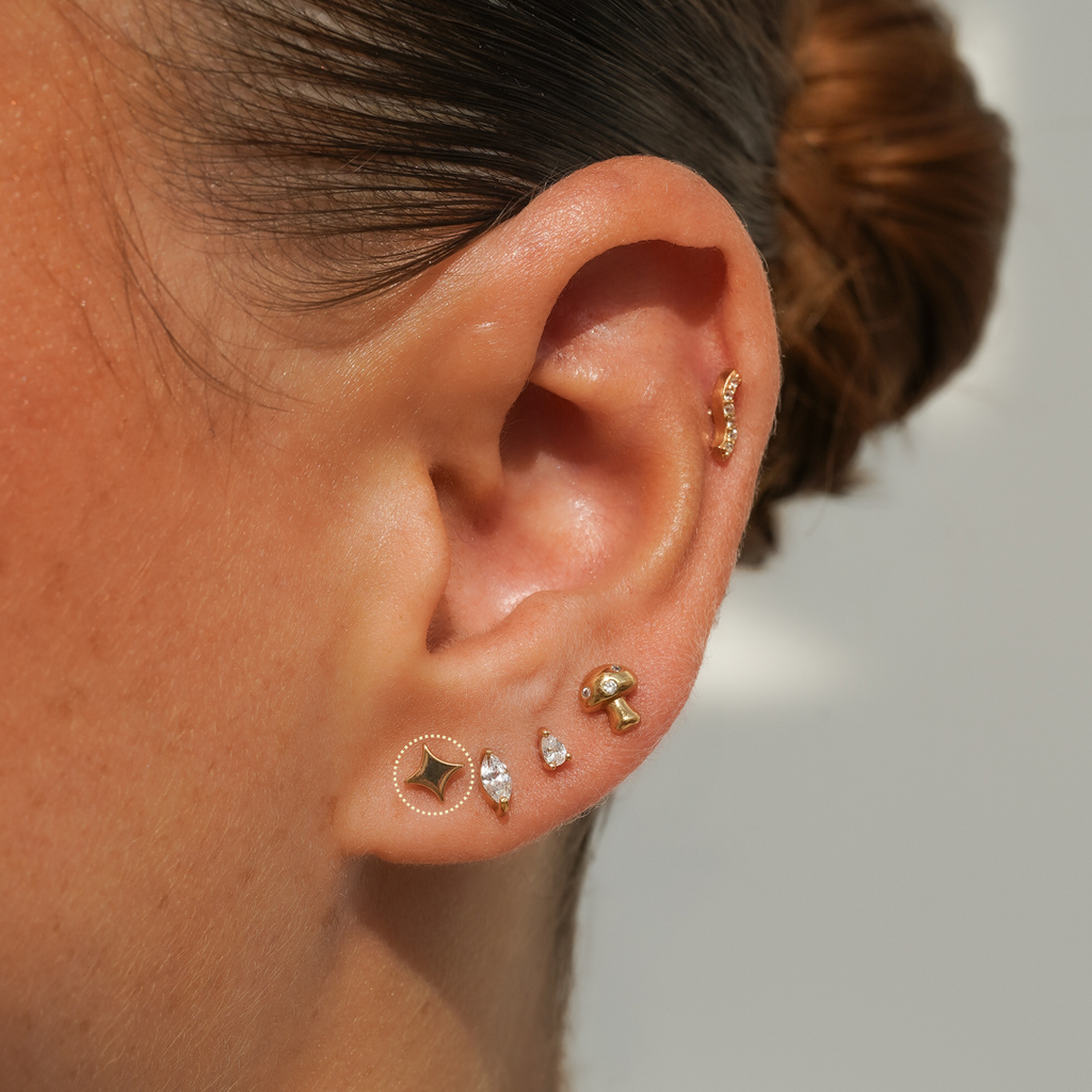 Spark Flatback Stud Earring