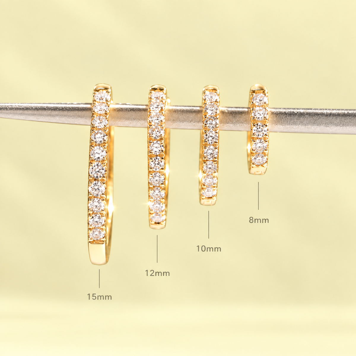 Single Diamond Huggie (10mm)