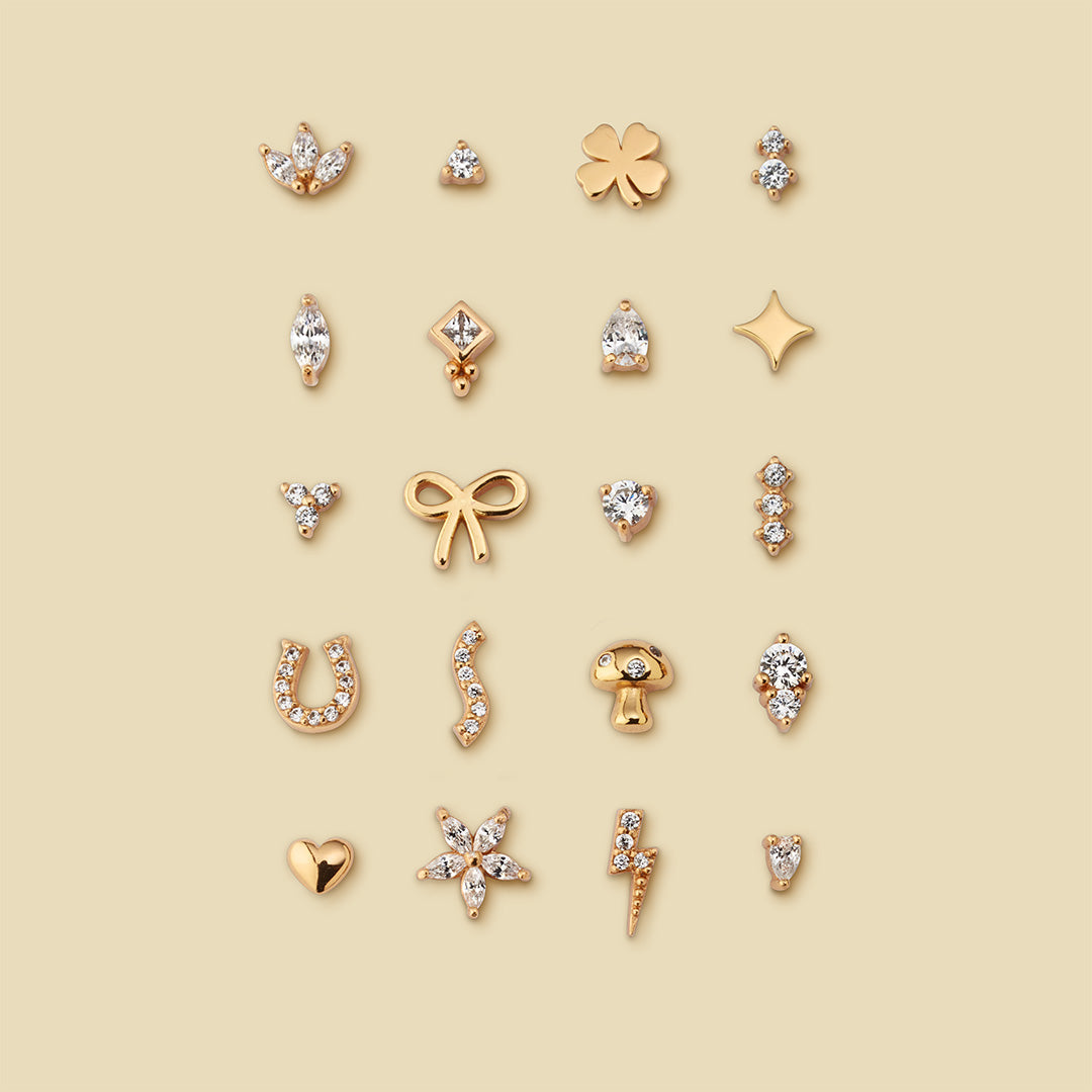 Horseshoe Flatback Stud Earring