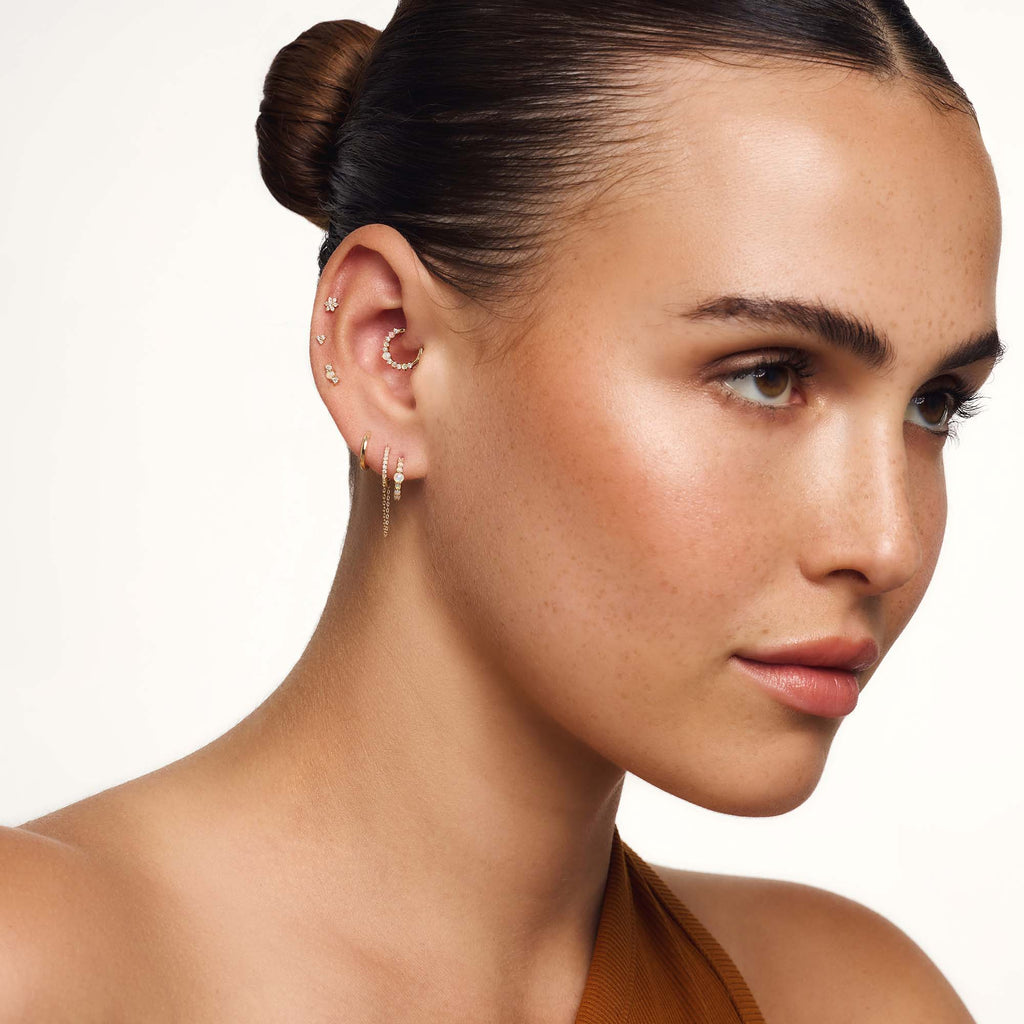 Opal & Diamond Piercing