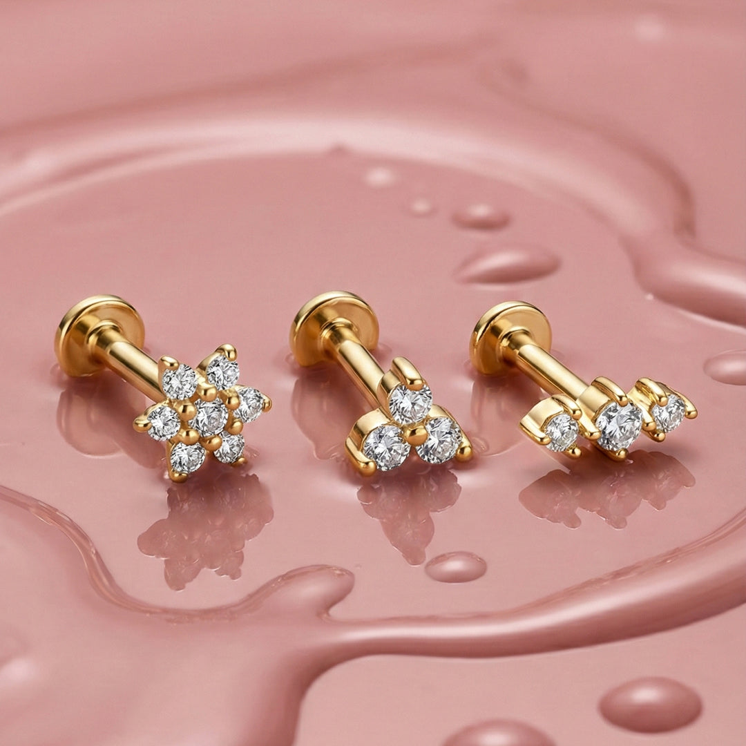 Diamond Flower Piercing