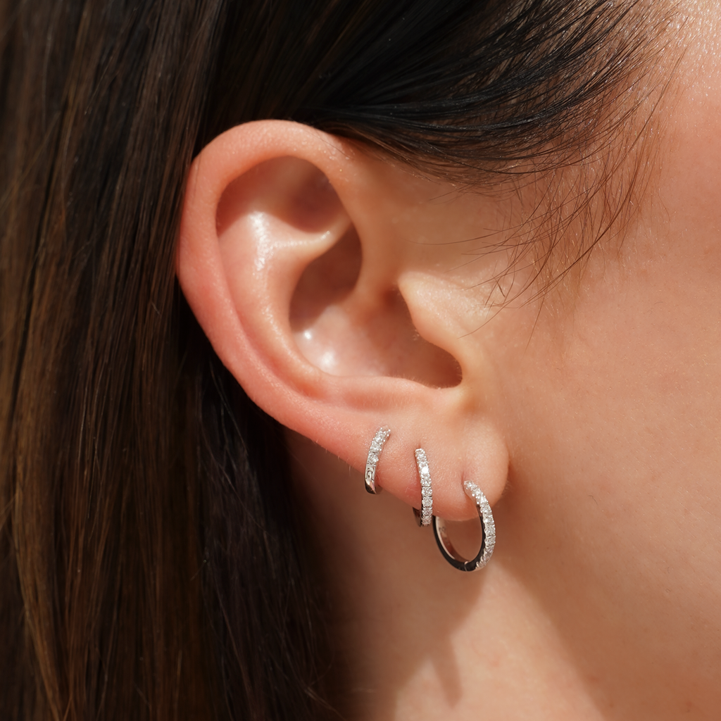 Diamond Huggies (8mm)