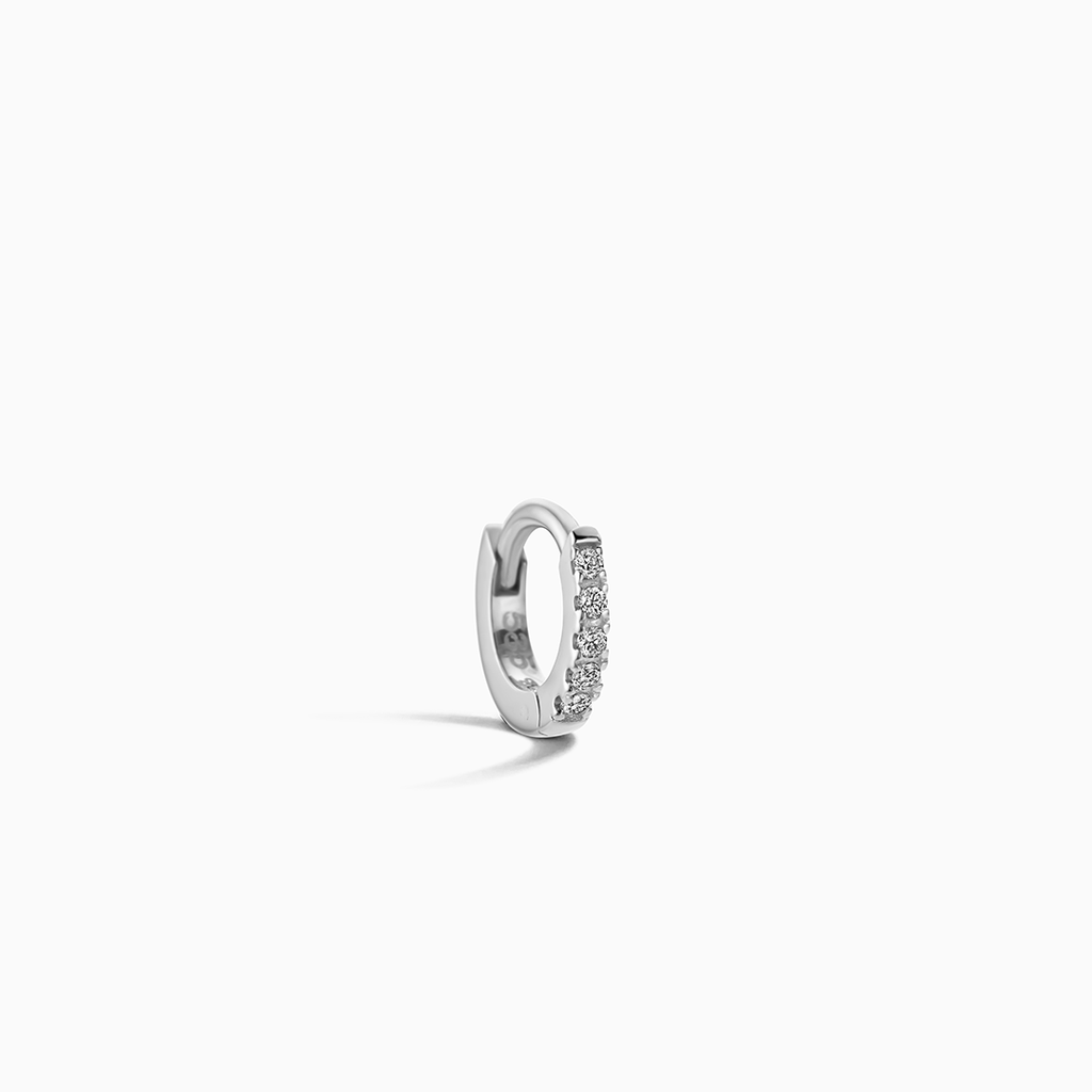 Single Diamond Huggie (8mm)