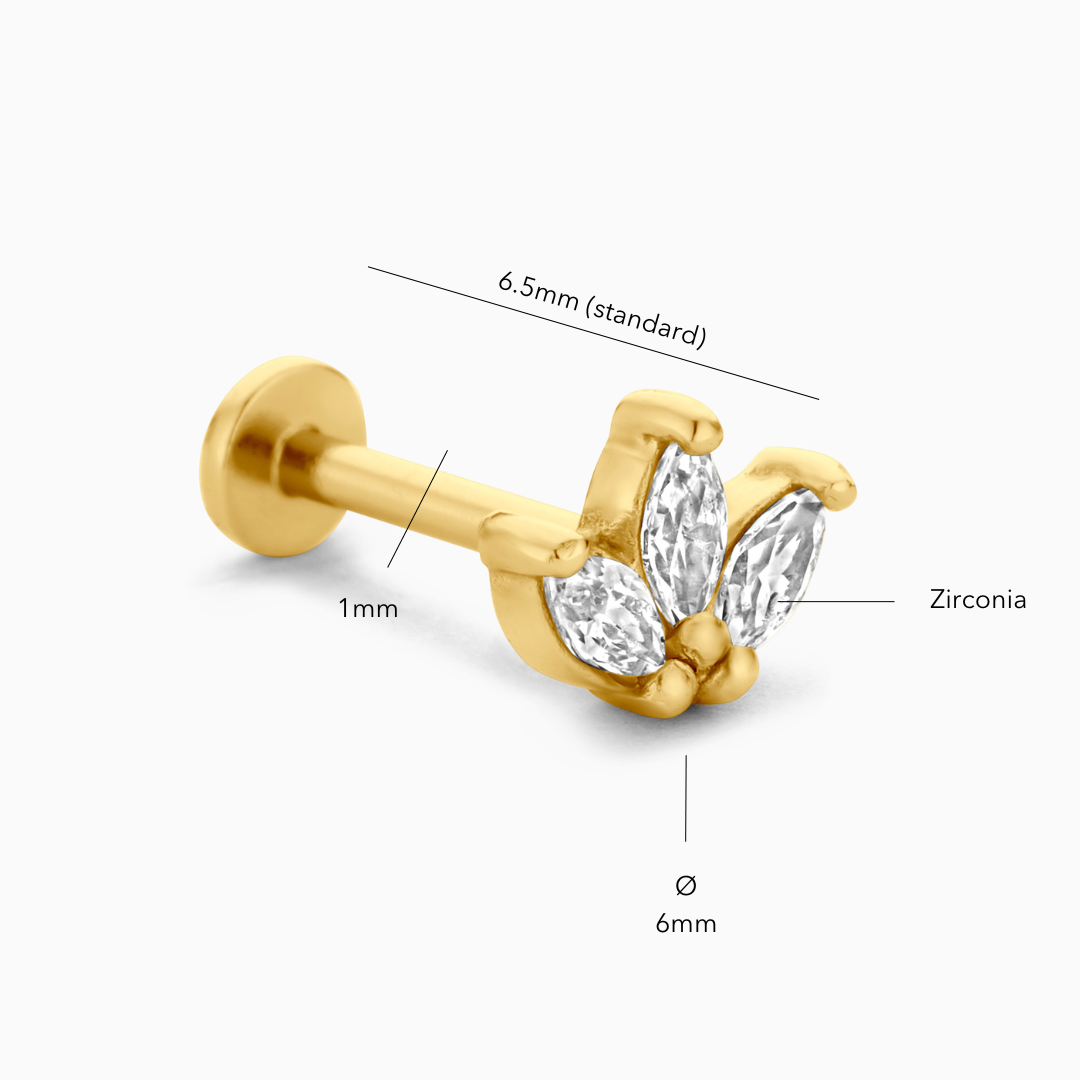 Lily Flatback Stud Earring
