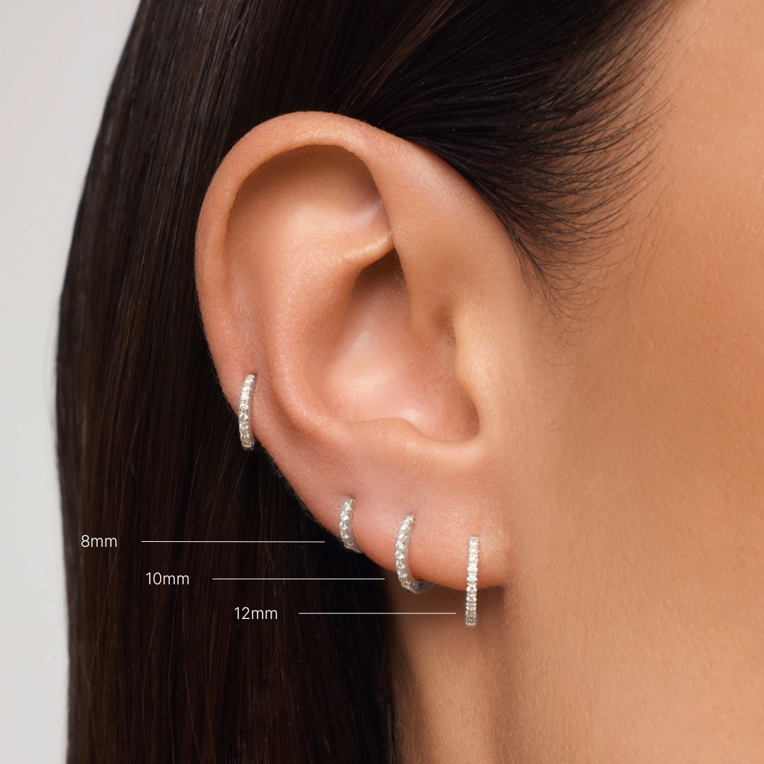 Diamond Huggies (8mm)